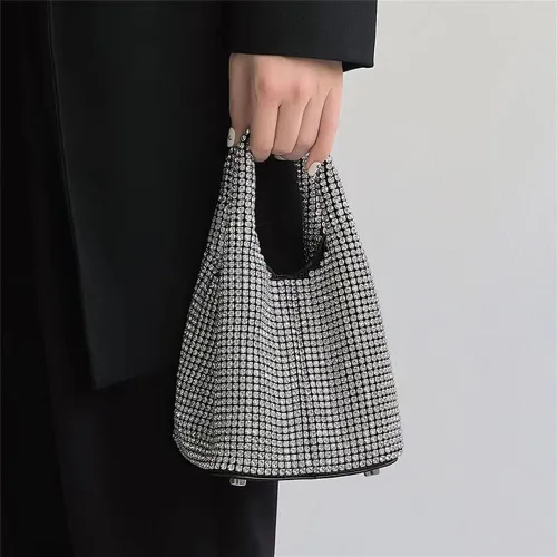 Vista 7 de Tngan Bolso de hombro con diamantes de imitación y purpurina para mujer, bolso cruzado para fiesta de noche, baile de graduación, banquete
