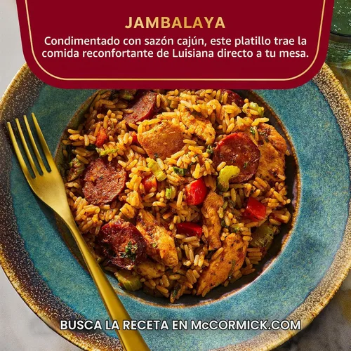Vista 9 de McCormick Gourmet Collection - Condimento cajún, sin OMG, nuestras mejores hierbas y especias, mezcla picante, estilo Luisiana con ajo, cebolla