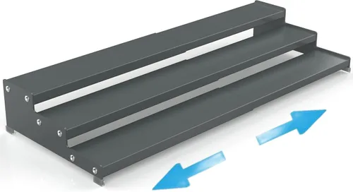 Vista 9 de Organizador expandible para especias con estante de 3 niveles para armario, organización de estantes de condimentos. Ideal para estantes de encimera