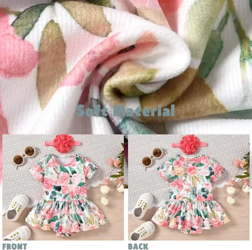 Vista 4 de Aalizzwell Vestido tipo body para bebé recién nacido