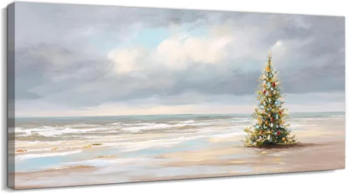 Vista 25 de GUTTATY Lienzo decorativo para pared, cuadros del océano, pintura de arte costero para decoración de pared de sala de estar, póster de mar, arte