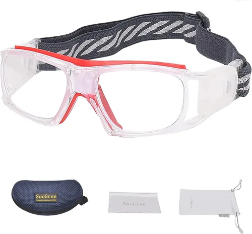 Vista 11 de SooGree Gafas deportivas para baloncesto, fútbol, fútbol, gafas protectoras de seguridad, gafas de raquetbol para adultos, lentes reemplazables