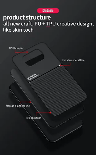 Vista 6 de Kepuch Mowen Funda Cubierta De Parachoques Placa De Metal Incorporada Para Xiaomi Poco X3/X3 NFC - Negro