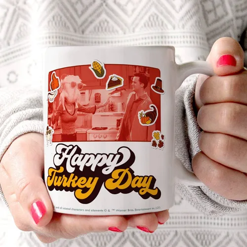 Vista 125 de Trend Setters Friends the Television Show – 25 años – Mercancía oficial – Taza de café o té de cerámica blanca de 11 onzas – perfecta para regalar
