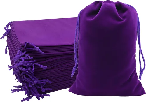 Vista 90 de Mandala Crafts Bolsas de terciopelo negro con cordón de 14 x 14 pulgadas, 10 bolsas grandes de terciopelo con cordón a granel para regalos de fiesta
