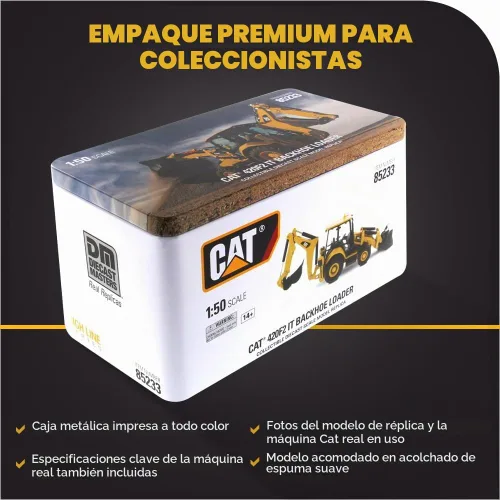 Vista 6 de Diecast Masters Caterpillar 420F2 It Retroexcavadora Cargadora Serie High Line Vehículo