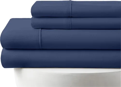 Vista 18 de Twin Size 4-Piece Sheet Set 1000 Thread-Count 100% Egyptain Cotton, 1000TC Soft, Breathable, Long-Staple Cotton Sateen Weave, Fits 19 Inches Extra
