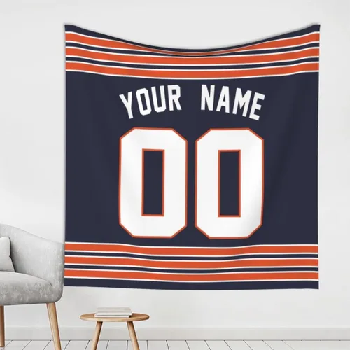 Vista 23 de Tapiz personalizado de fútbol americano personalizado con cualquier nombre, tapiz de 59 x 59 pulgadas, para colgar en la pared, gimnasio, deportes