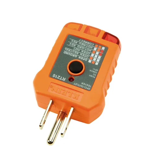 Vista 6 de Klein Tools RT210 Probador de Enchufes, Probador de Receptáculos para GFCI / Enchufes Eléctricos AC Estándar de Norteamérica, Detecta Problemas