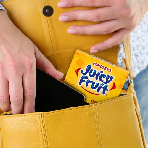Vista 4 de Juicy Fruit Gum Goma de mascar original de burbujas, 15 piezas (paquete de 10)