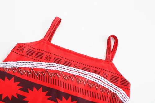 Vista 2 de RuuYiicoco Disfraz de princesa para niñas pequeñas disfraz de aventura hawaiana para cosplay