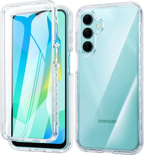 Vista 14 de FNTCASE Funda para Samsung Galaxy A15-5G: Funda para teléfono con protector de pantalla incorporado Funda protectora de silicona para teléfono