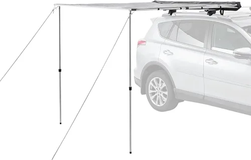 Vista 2 de Yakima Toldo ligero de 4.5 pies montado en el techo con bloqueo SKS incluido, fácil de montar y sistema de fijación súper simple, OverNOut, pequeño