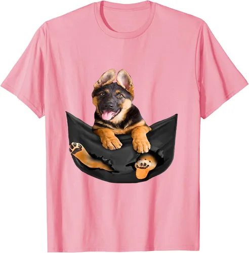 Vista 101 de Dog Lovers Gifts - Camiseta divertida con cara de perro con bolsillo, Negro, S