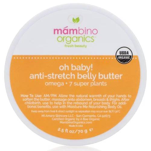 Vista 9 de Mambino Organics Oh Baby! Aceite de vientre para mujeres embarazadas, aceite orgánico para estrías para embarazo, elasticidad de la piel posparto