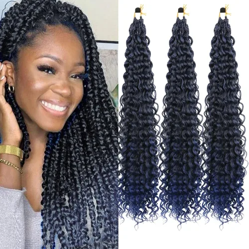 Vista 36 de 3 trenzas de ganchillo Passion Twist, cabello sintético preseparado para trenzar de 14 pulgadas, 3 paquetes de cabello trenzado pretrenzado