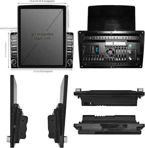 Vista 2 de 9.7 "4Core IPS 2+32GB IPS pantalla vertical Android Car Radio Audio Video Receptores estéreo para 2Din Raido modelo con CarPlay Android Auto WiFi BT