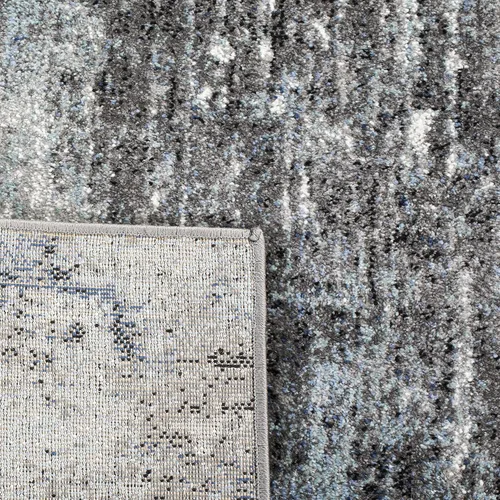 Vista 5 de SAFAVIEH Galaxy Collection - Alfombra para pasillo, 2 pies 3 pulgadas x 8 pies, carbón y azul, diseño abstracto moderno, no desprende pelusa