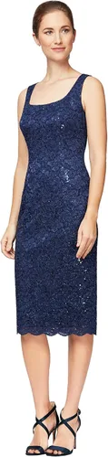 Vista 3 de Alex Evenings Vestido tipo chaqueta de encaje de talla grande para mujer