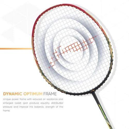 Vista 4 de Li-Ning Air Force 77 G2 - Raqueta de bádminton de fibra de carbono con cubierta completa Black