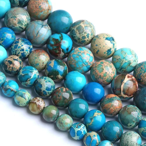 Vista 76 de 60 cuentas sueltas de piedra natural de turquesa africana de 0.236 pulgadas (6 mm) para hacer joyas, pulseras de bricolaje