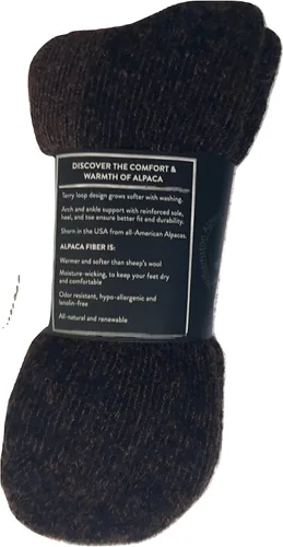 Vista 3 de Williamston Alpaca Calcetines Endurance para hombres o mujeres, fabricados en Estados Unidos, cálidos, suaves, lavables a máquina
