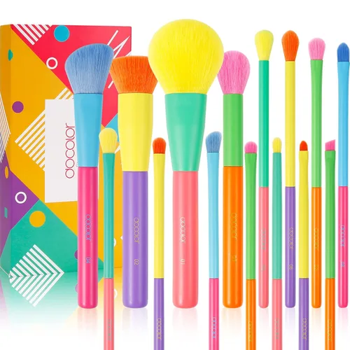 Vista 13 de docolor Brochas de Maquillaje 3 Piezas Base Polvo Rubor Brocha Premium Brocha de Maquillaje Facial Para Aplicar y Mezclar polvo, base, bronceador