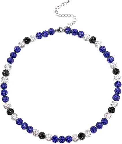 Vista 11 de Collar de béisbol – Collar de colección de hielo con cuentas de arcilla brillante con purpurina para hombres y niños, regalos geniales
