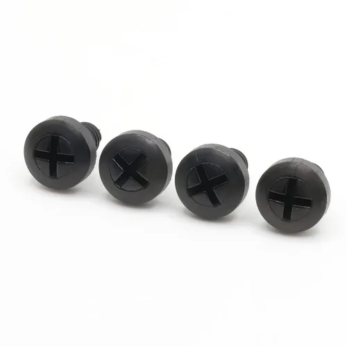 Vista 6 de ReplacementScrews M6 Tornillos de nylon para matrícula - Compatibles con muchas importaciones (Mercedes, Audi, VW, etc.) - Pernos negros de plástico