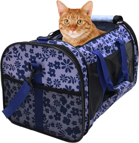Vista 9 de Transportador de Mascotas de Lados Suaves para Perros Pequeños, Gatos, Cachorros, Transportadores de Gatos Aprobados por Aerolíneas, Transportador