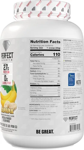 Vista 3 de PERFECT SPORTS Diesel 100% aislado de proteína de suero de Nueva Zelanda Endulzado con stevia, sin ingredientes artificiales, apto para dieta keto