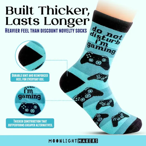 Vista 45 de Moonlight Makers Funny Colored Socks, Novelty Socks, Stocking Stuffer, Unisex Socks