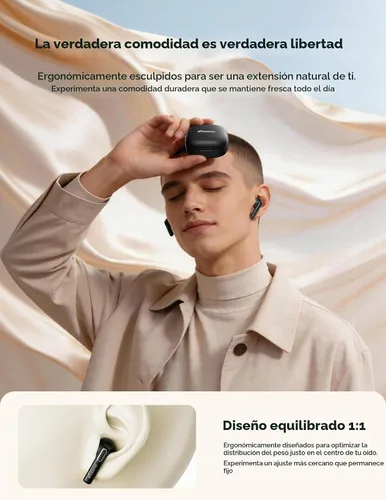 Vista 4 de Auriculares Bluetooth inalámbricos verdaderos: auriculares Bluetooth ultraligeros para comodidad durante todo el día, auriculares TWS impermeables