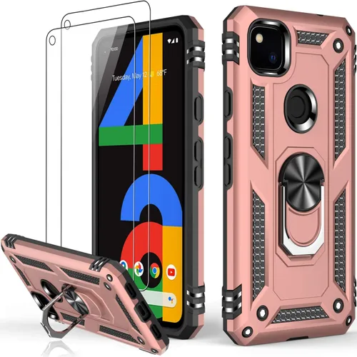 Vista 89 de LUMARKE para Google Pixel 3A XL - Funda con protector de pantalla, funda protectora grado militar probada contra caídas de 16 pies con soporte