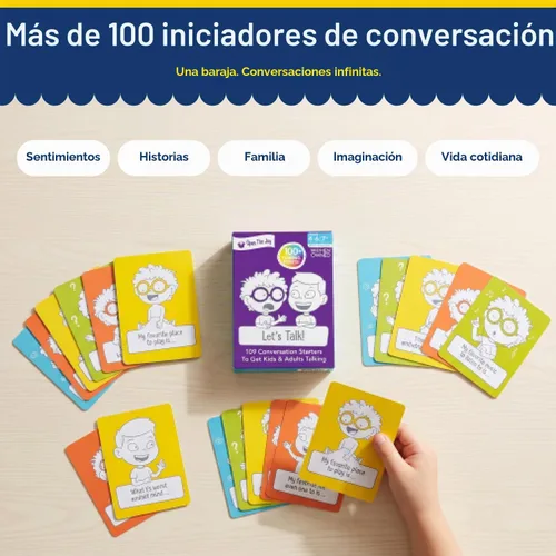 Vista 2 de Open The Joy Let's Talk - Tarjetas de inicio de conversación para niños, más de 100 indicaciones y preguntas para desarrollar inteligencia