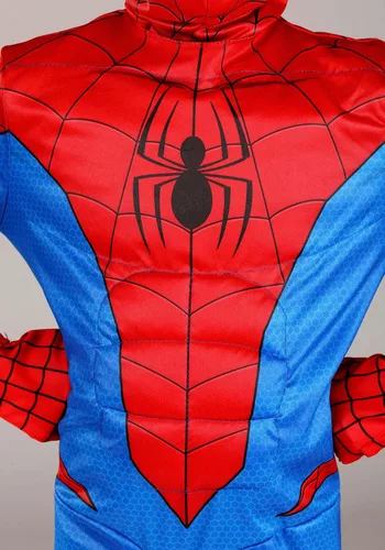 Vista 3 de MARVEL Boys Deluxe Spider Man Costume, Kids Spiderman Superhero Halloween Costume for Child - Officially Licensed