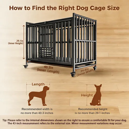 Vista 2 de Jaula para Perros de Servicio Pesado, Jaula Indestructible a Prueba de Escape para Perros con Alta Ansiedad, Perrera de 3 Puertas con 4 Ruedas