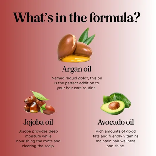 Vista 5 de Champú de aceite de argán para cabello seco - Champú sin sulfato para cabello dañado y encrespamiento con aceite de argán para el cabello - Champú