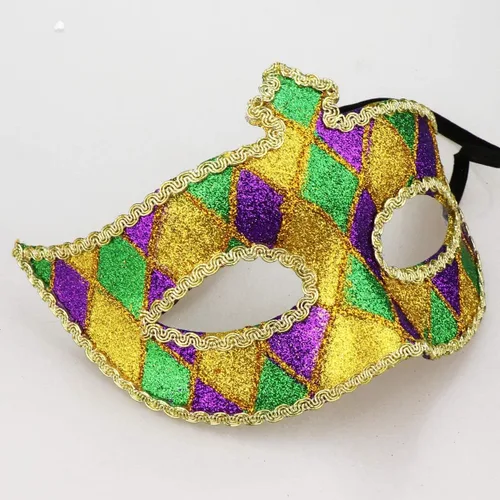 Vista 3 de Coddsmz Máscara veneciana para fiesta de máscaras, accesorio para disfraz de Halloween y Mardi Gras