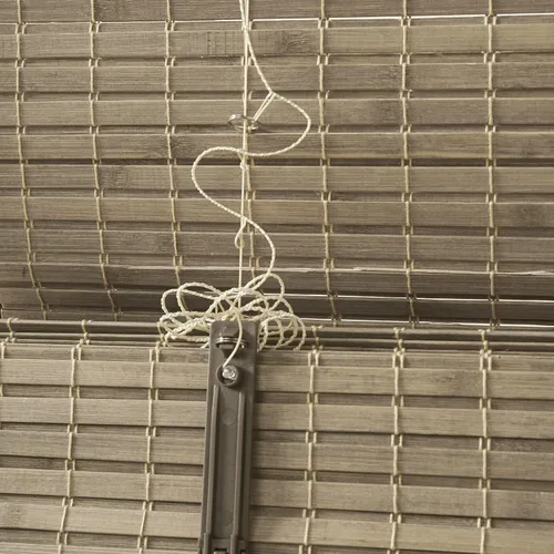 Vista 9 de Madison Park Eastfield - Persianas romanas sin cordones 100% de bambú, panel de privacidad de madera tejida, filtrado de luz, fácil instalación