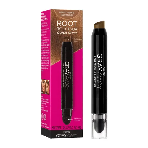Vista 11 de EVERPRO Gray Away Root Touchup Quick Stick, Negro/Marrón Oscuro, 0.1 Oz