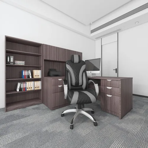 Vista 2 de Boss Office Products Silla ejecutiva con brazo con bisagras en negro/gris