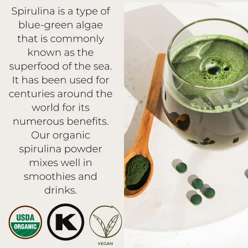 Vista 3 de Starwest Botanicals Espirulina orgánica en polvo, 4 onzas
