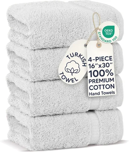 Vista 50 de Luxury Hotel & Spa Toalla de baño de algodón turco, 27 x 54 pulgadas, juego de 4