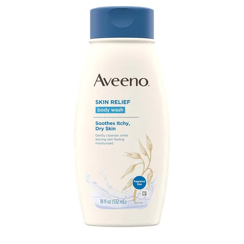 Vista 3 de Aveeno Skin Relief - Jabón corporal diario hidratante sin fragancia, 18 onzas y alivio de la piel, loción corporal hidratante sin fragancia