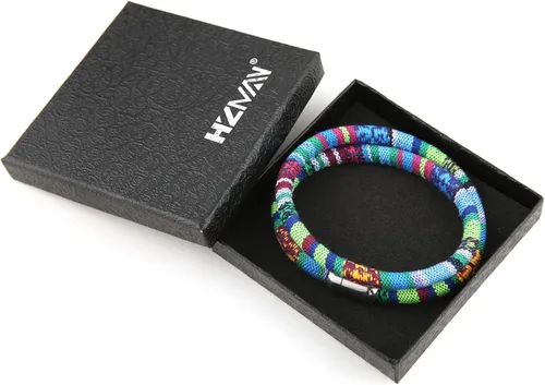 Vista 7 de HZMAN Pulsera náutica para hombres y mujeres, bohemia, étnica, tribal, hecha a mano, cuerda trenzada para verano, playa, surf, pulseras envolventes
