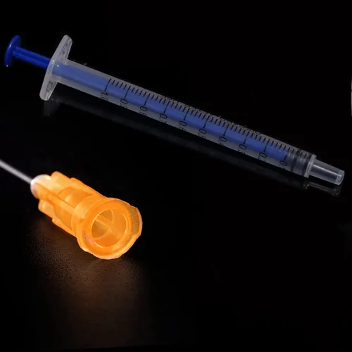 Vista 4 de Paquete de 25 jeringas de plástico de 1ml/cc con 25 Ga y tapa, envueltas individualmente selladas, para laboratorios científicos, medición