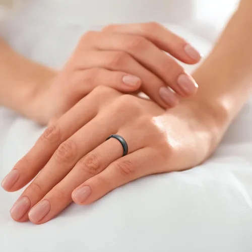 Vista 124 de King Will Alianza de boda de carburo de tungsteno para hombres y mujeres, anillos de promesa para parejas abovedados de alto pulido