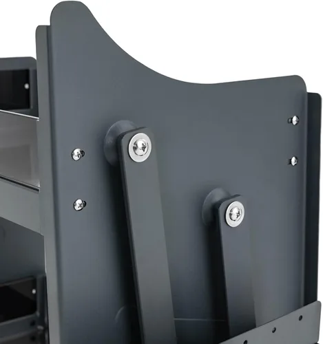 Vista 9 de Organizador de gabinete extraíble, estante desplegable de 2 niveles, estante de especias desplegable resistente, organizador de almacenamiento