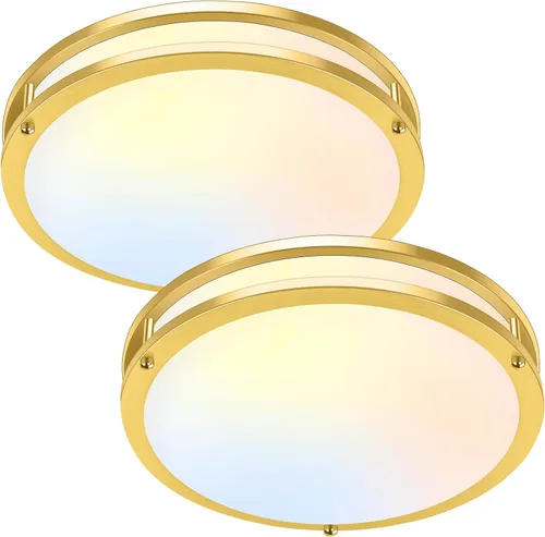 Vista 12 de Lámpara de techo LED de montaje empotrado de 10 pulgadas, 30W, 4000 lm, ajustable, 2700K/3000K/4000K/5000K/6500K, cambio de color, lámpara de techo